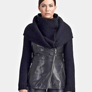 Stefano Lamb Leather Coat